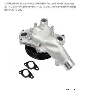 X AUTOHAUX LR010801 Engine Water Pump for‎ Land Rover Discovery LR4 Range Rover
